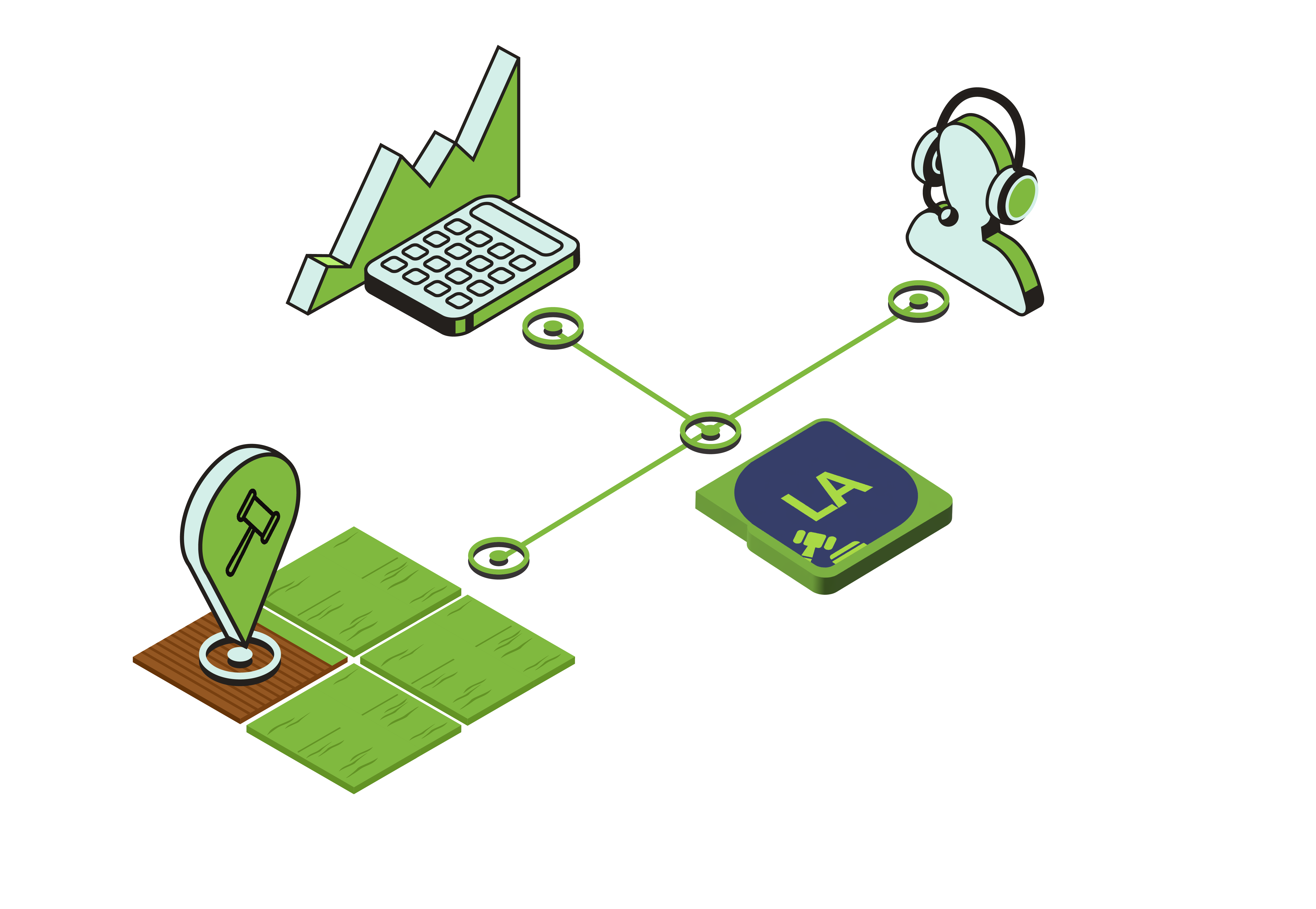 isometric banners-LA