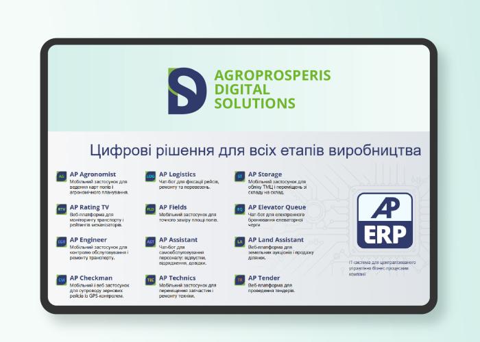 Agroprosperis Digital Solutions презентує екосистему продуктів